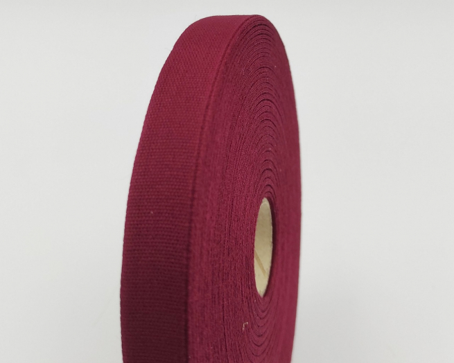 Fettuccia in cotone bordeaux, lunghezza 50 metri