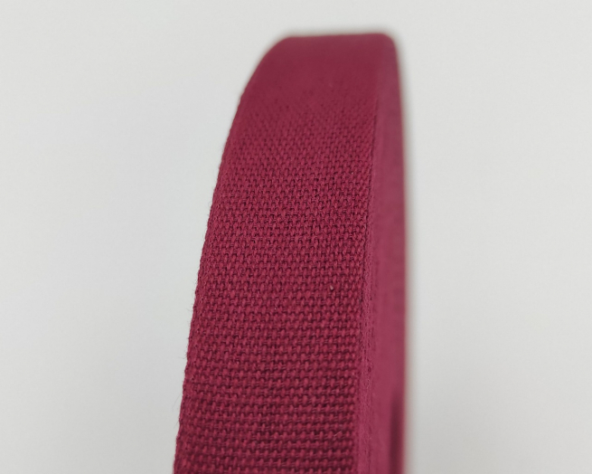 Fettuccia in cotone bordeaux, lunghezza 50 metri