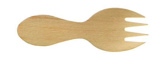 Mini forchetta in bamboo 80mm, confezione da 100 pezzi