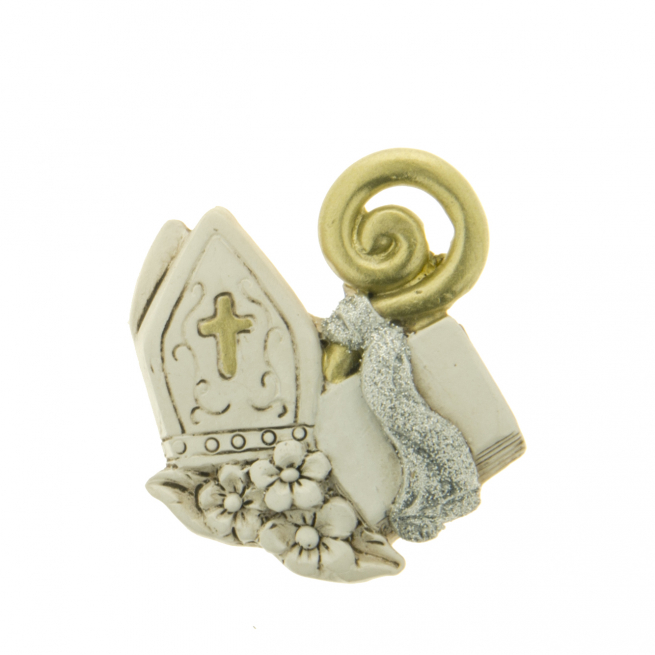 Magnete con simboli della Cresima, altezza 4 cm, confezione da 12 pezzi