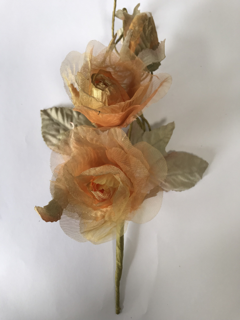 Pick rose arancio in organza, confezione da 6 pezzi