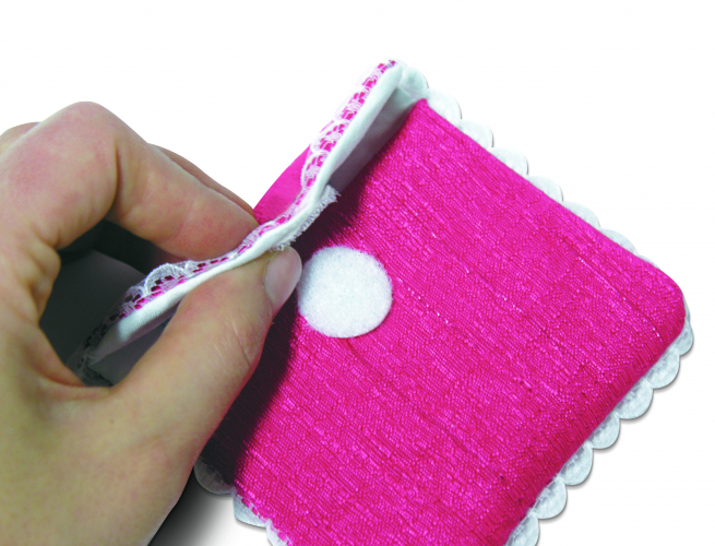 Velcro adesivo diametro 19 mm, confezione da 24 pezzi