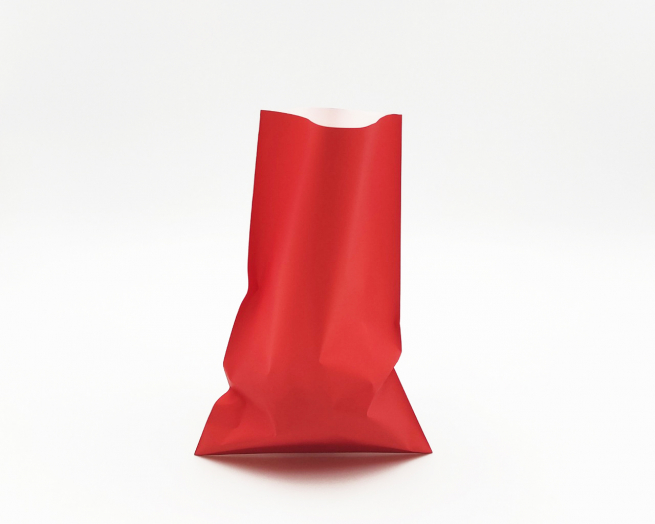 Sacchetto regalo satinato rosso opaco tinta unita linea "soft"