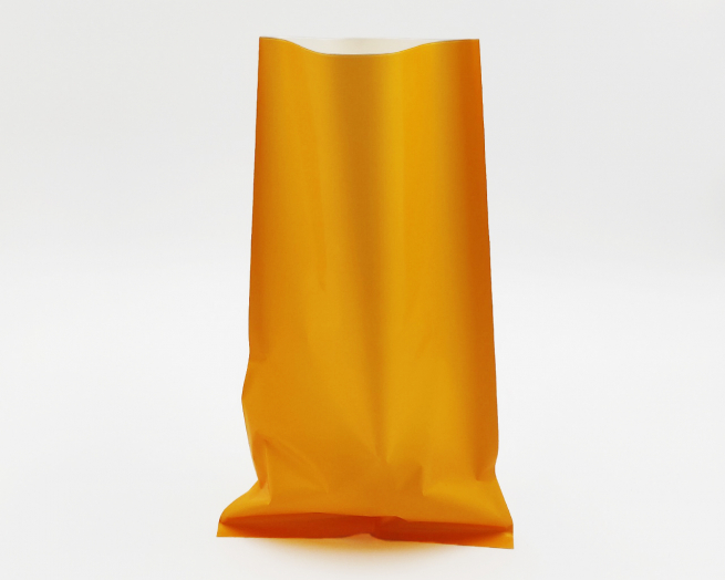 Sacchetto regalo perlato arancio tinta unita pastello