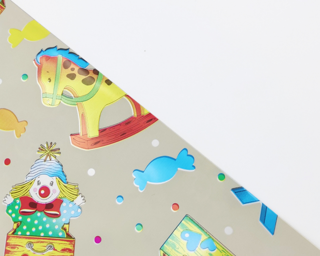 Sacchetto regalo perlato con clown