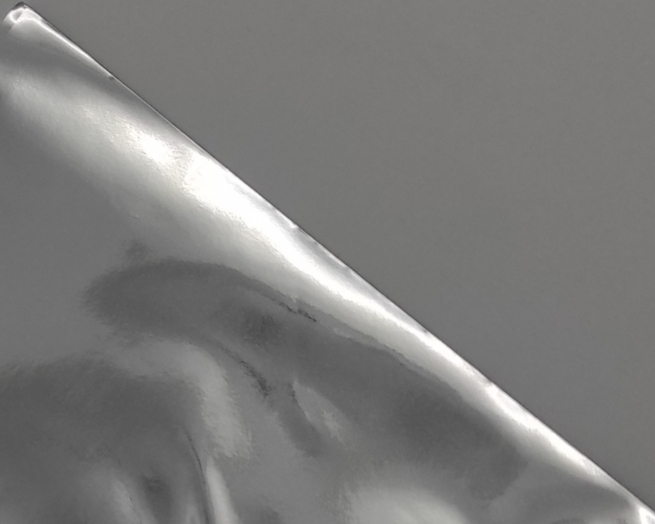 Sacchetto regalo metallizzato argento tinta unita