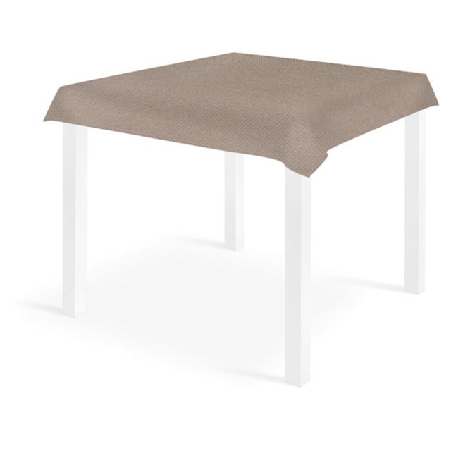 Tovaglia quadrata creta in tessuto non tessuto airlaid 100x100cm, confezione da 25 pezzi