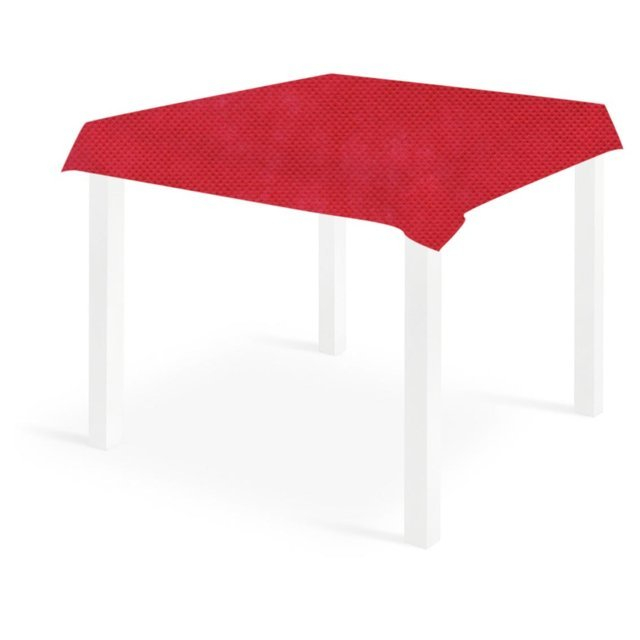 Tovaglia quadrata rossa in tessuto non tessuto 100x100cm, confezione da 25 pezzi