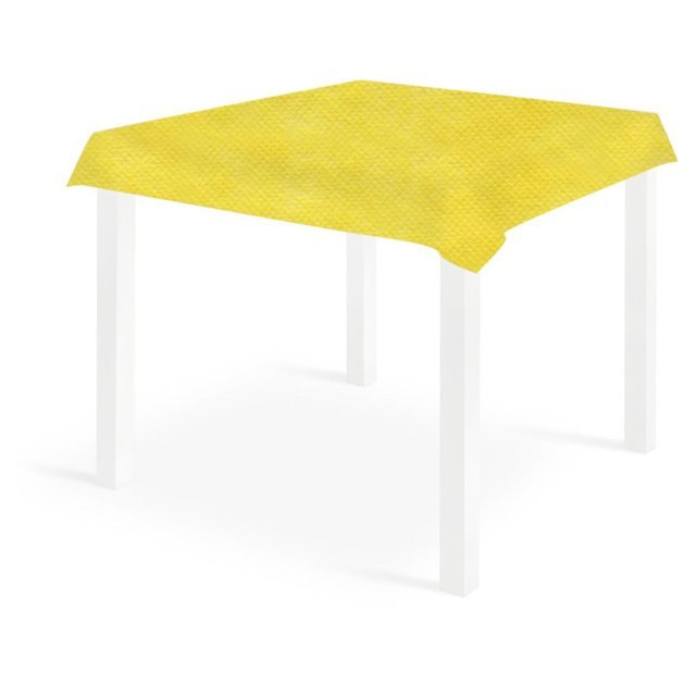 Tovaglia quadrata gialla in tessuto non tessuto 100x100cm, confezione da 25 pezzi