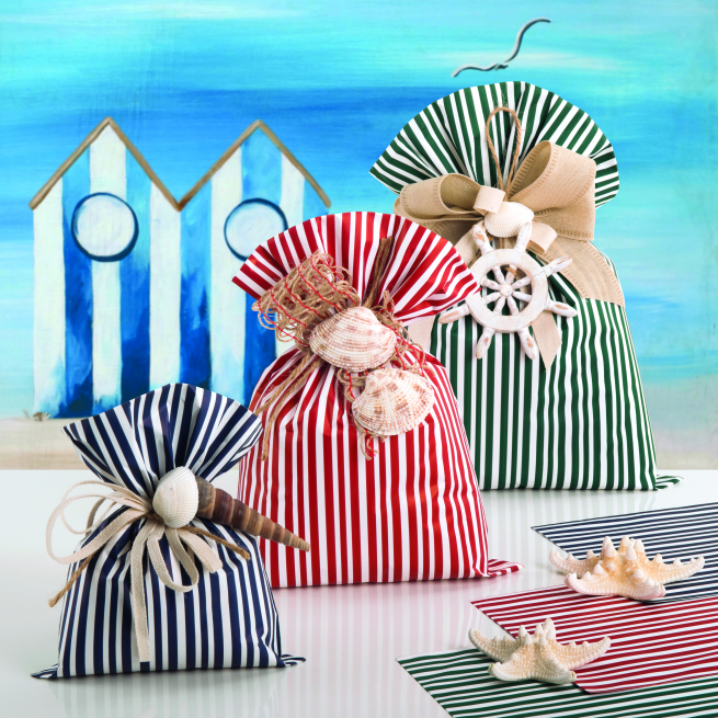 Sacchetto regalo perlato "Marina Rosso"