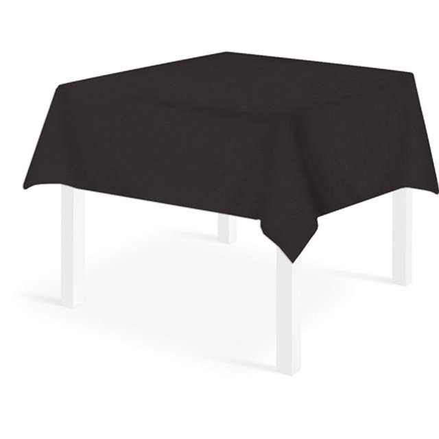 Tovaglia quadrata nera in tessuto riutilizzabile 150x150 cm