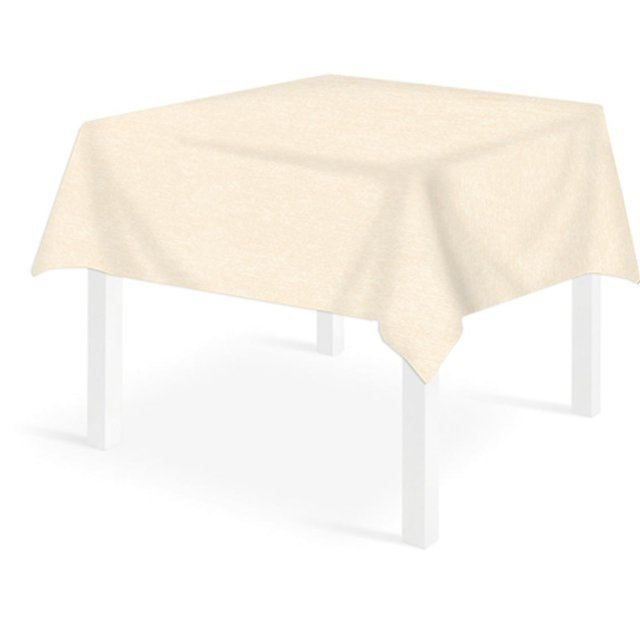 Tovaglia quadrata beige in tessuto riutilizzabile