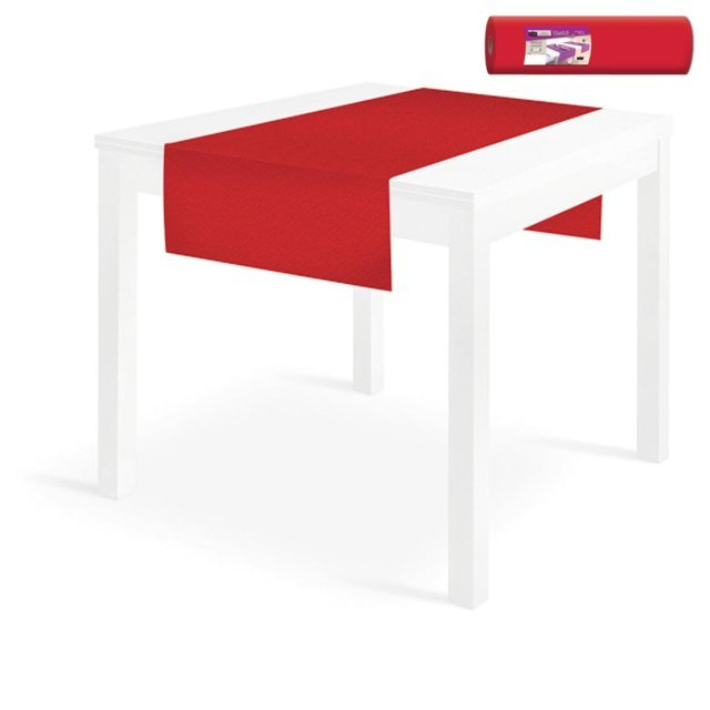 Tovaglia runner "You&Me" in tessuto non tessuto rosso, rotolo da 24 metri (20 strappi da 120cm)