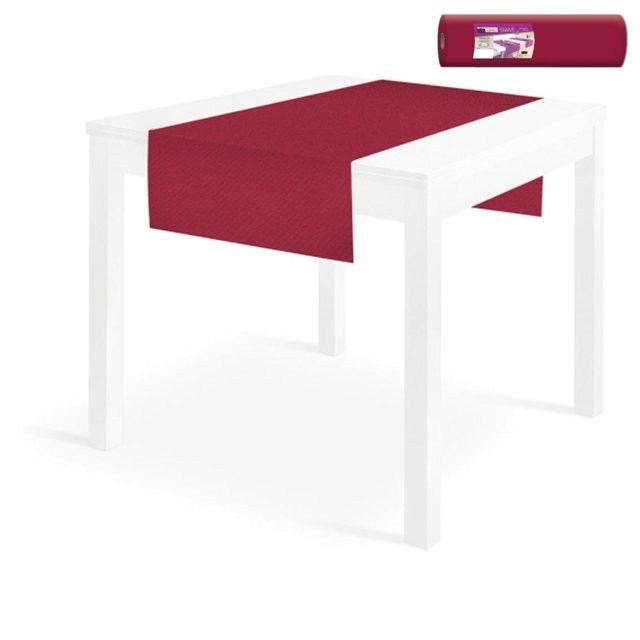 Tovaglia runner "You&Me" in tessuto non tessuto bordeaux, rotolo da 24 metri (20 strappi da 120cm)