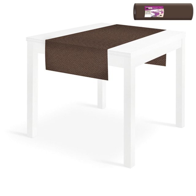 Tovaglia runner "You&Me" in tessuto non tessuto cacao, rotolo da 24 metri (20 strappi da 120cm)