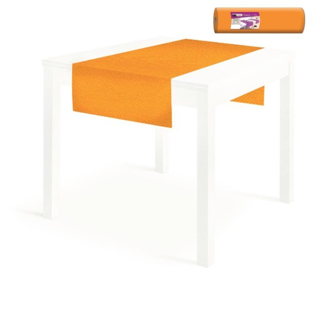 Tovaglia runner "You&Me" in tessuto non tessuto arancione, rotolo da 24 metri (20 strappi da 120cm)