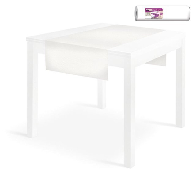Tovaglia runner "You&Me" in tessuto non tessuto bianco, rotolo da 24 metri (20 strappi da 120cm)