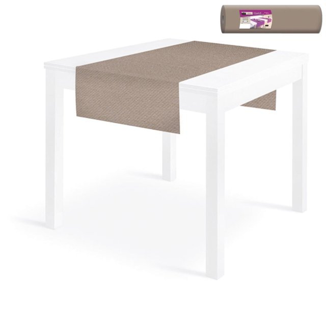 Tovaglia runner "You&Me" in tessuto non tessuto creta, rotolo da 24 metri (20 strappi da 120cm)