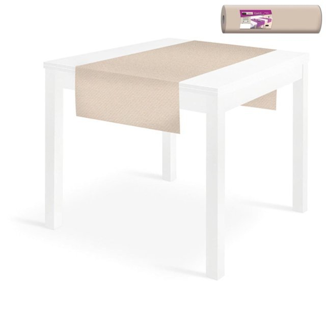 Tovaglia runner "You&Me" in tessuto non tessuto sabbia, rotolo da 24 metri (20 strappi da 120cm)