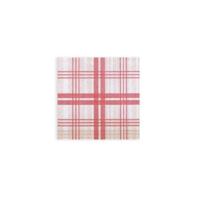 Tovagliolo fantasia "Gourmet" rosso in tessuto non tessuto airlaid 40x40cm, confezione da 50 pezzi