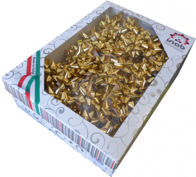 Coccarda adesiva lux color oro metallizzato, confezione da 100 pezzi