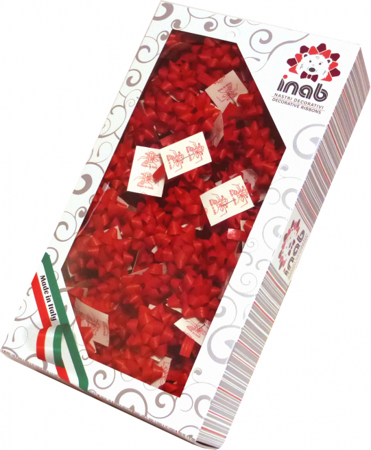 Coccarda adesiva mat color, tinta unita rosso, confezione da 100 pezzi