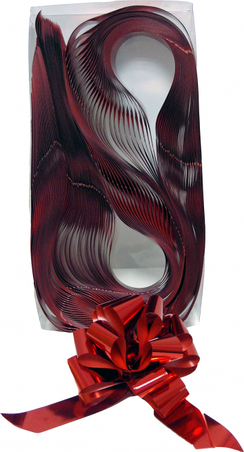Coccarda laccio lux metallizzato, colore rosso