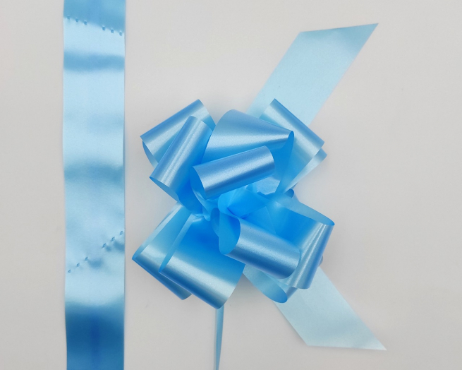 Coccarda laccio velox diamant, colore azzurro, confezione da 30 pezzi