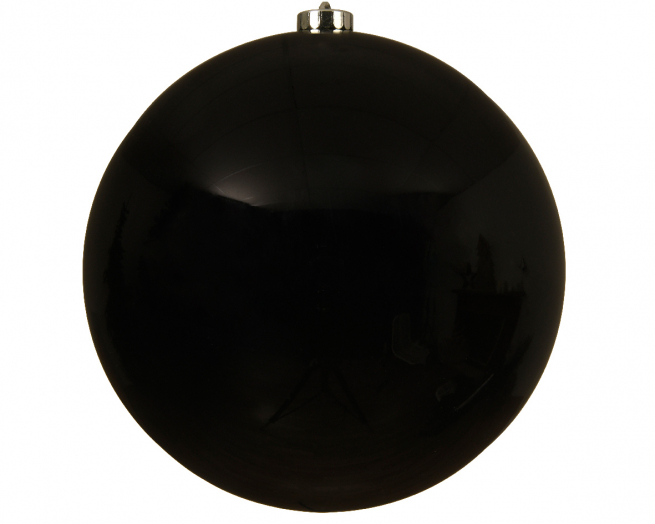 Sfera infrangibile lucida nera, diametro 20 cm