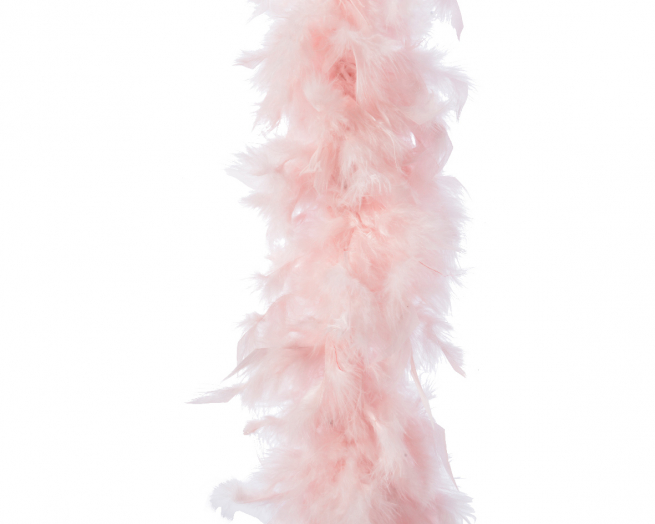 Boa di piume rosa, diametro 17 cm, lunghezza 184 cm