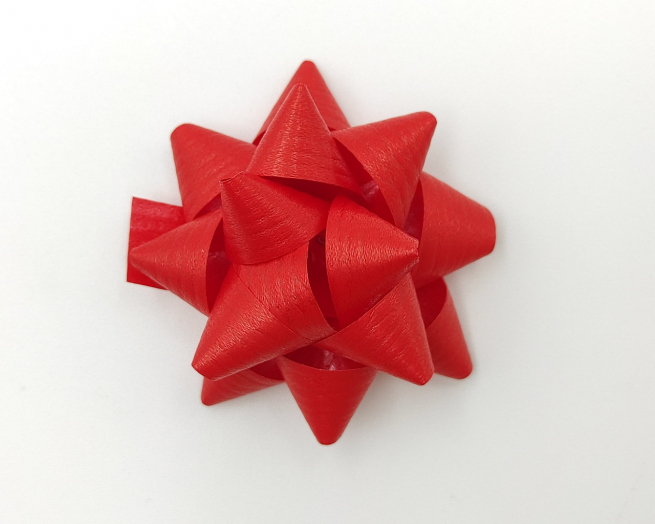 Coccarda adesiva mat color, tinta unita rosso, confezione da 100 pezzi