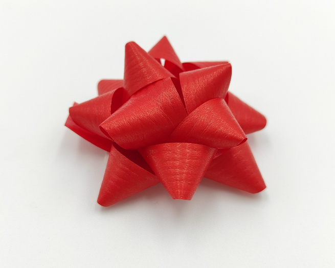 Coccarda adesiva mat color, tinta unita rosso, confezione da 100 pezzi