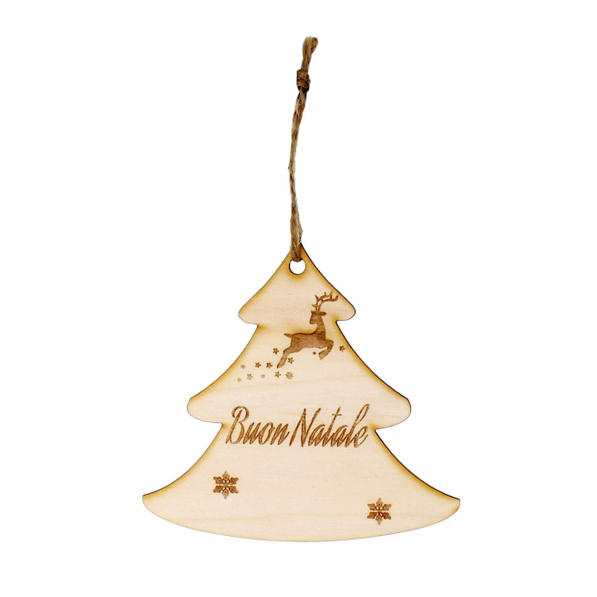 Pick in legno a forma di albero, altezza 6 cm, confezione da 12 pezzi