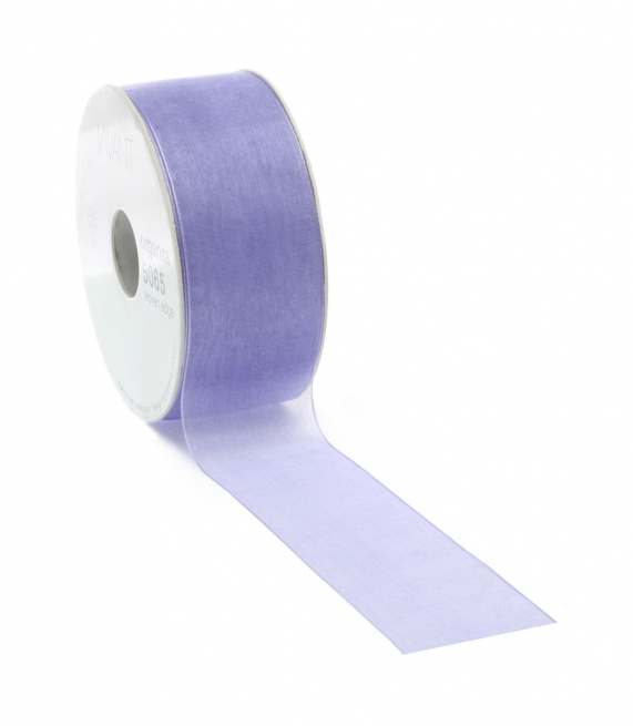 Rotolo nastro organza lavanda, lunghezza 50 metri