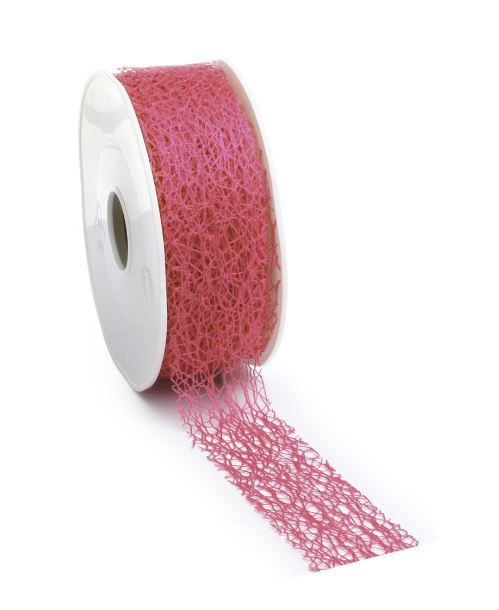Rotolo nastro rete "Crispy" magenta, lunghezza 10 metri