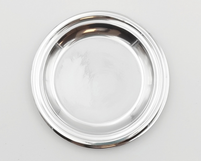 Sottobicchiere in pizzo argento, diametro 10cm