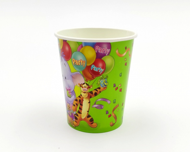 Bicchiere in cartoncino fantasia "Winnie", confezione da 10 pezzi