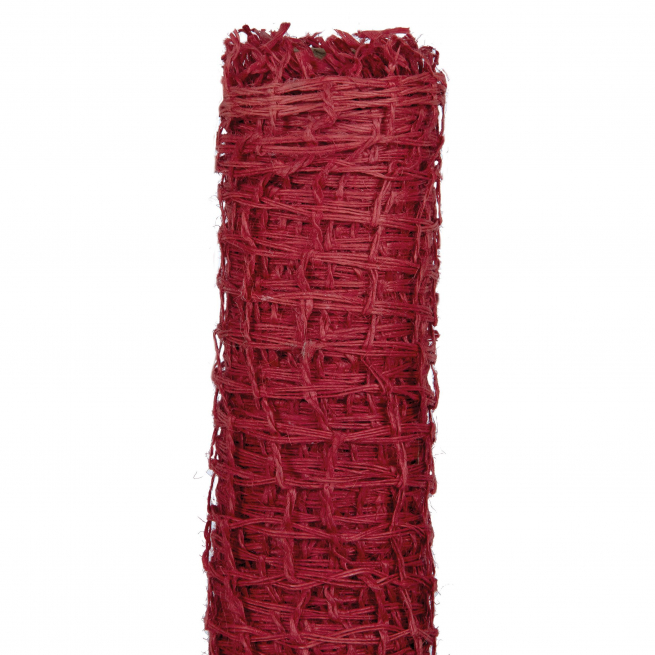 Rotolo runner rete juta rossa, altezza 60cm, lunghezza 5 metri