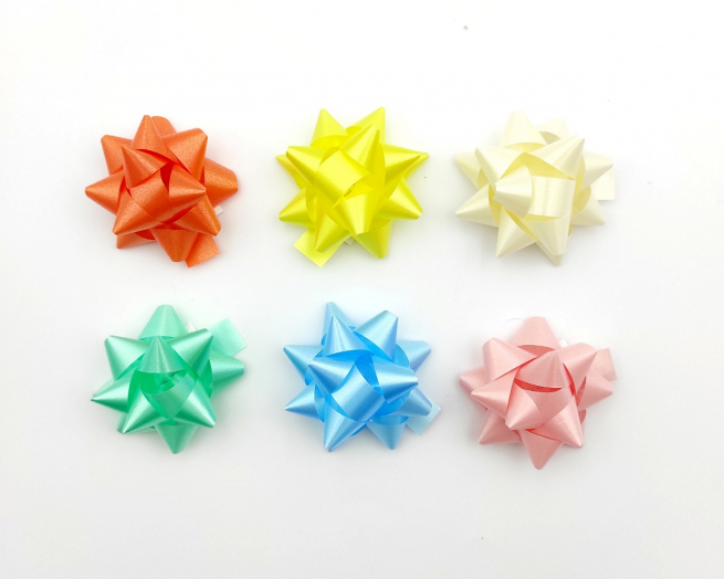 Coccarda adesiva diamant, colori assortiti primavera,  confezione da 100 pezzi