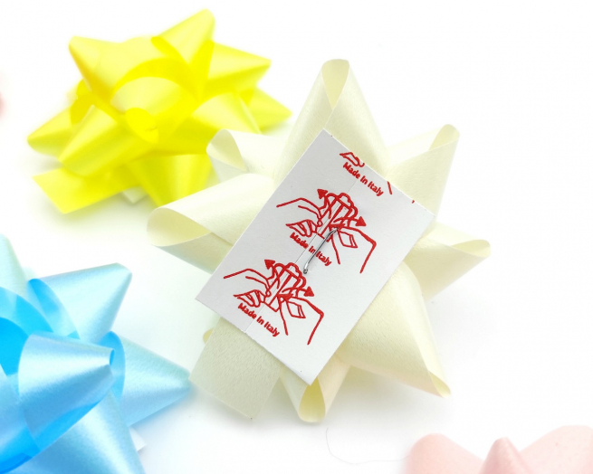 Coccarda adesiva diamant, colori assortiti primavera,  confezione da 100 pezzi