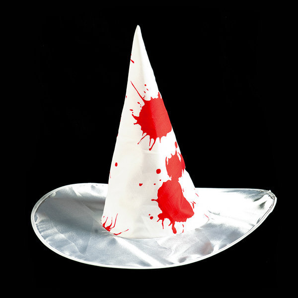 Cappello da strega con effetto schizzi di sangue