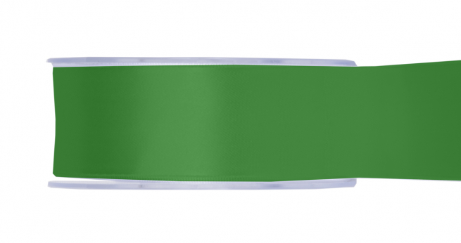 Rotolo nastro doppio raso verde smeraldo, in bobina da 25 metri