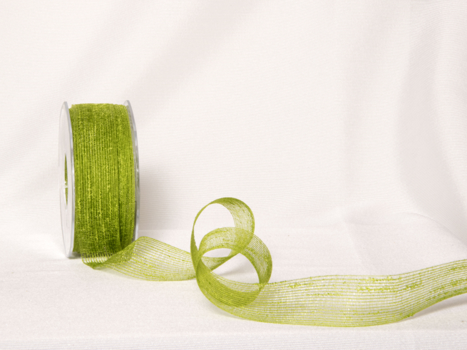 Rotolo nastro retina "Veletta" verde pistacchio, lunghezza 25 metri