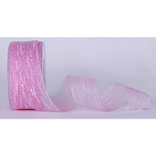 Rotolo nastro retina "Veletta" rosa baby, lunghezza 25 metri