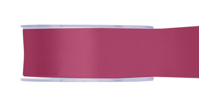 Rotolo nastro doppio raso fucsia, in bobina da 25 metri