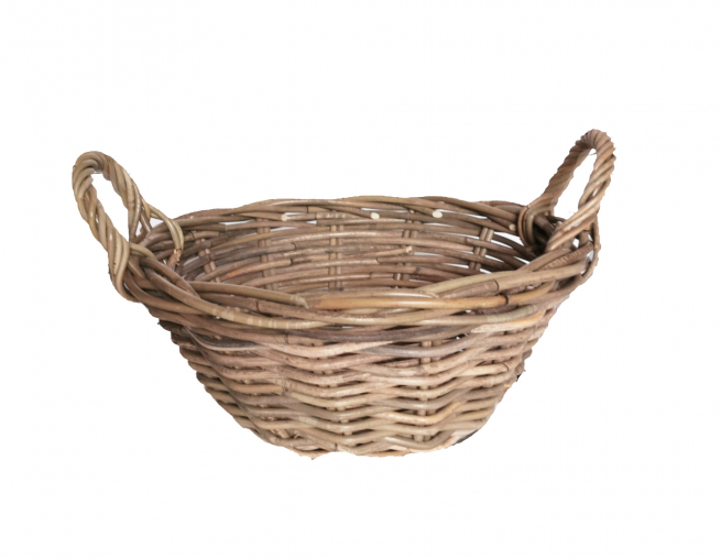 Cesta in rattan diametro 30 cm, altezza 12 cm