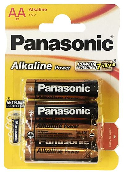 Pila Panasonic stilo AA, confezione da 4 pezzi