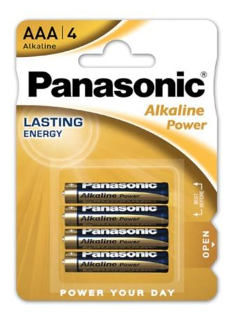 Pila Panasonic ministilo AAA, confezione da 4 pezzi