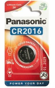 Pila Panasonic CR 2016 al litio 3V, confezione da 2 pezzi