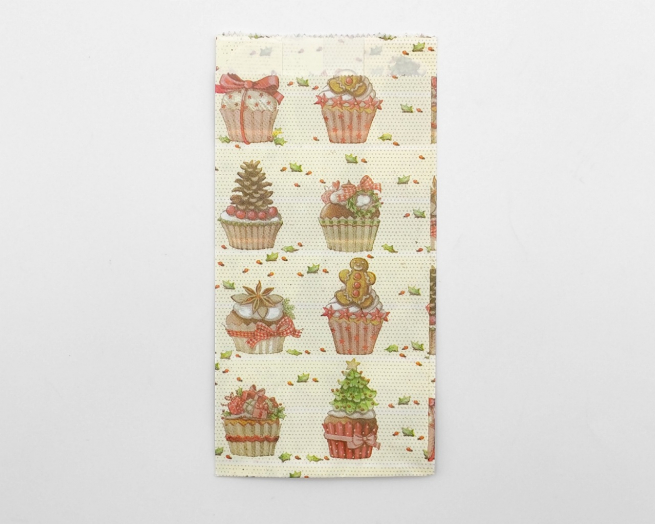 Sacchetto in carta con immagine cup cake, confezione da 50 pezzi